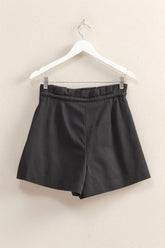 HYFVE High-Waisted Washed Twill Paperbag Shorts OutfitFlow